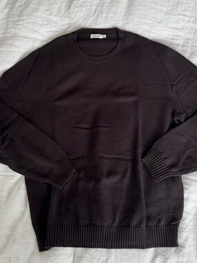 Suitsupply Brown Cotton Crewneck Sweater